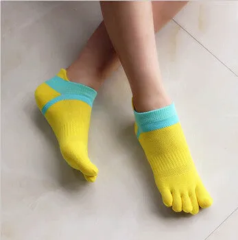 Summer Womens Socks Cotton Meias Five Finger Socks Casual Toe Socks Breathable Calcetines Ankle Socks 8 Colors