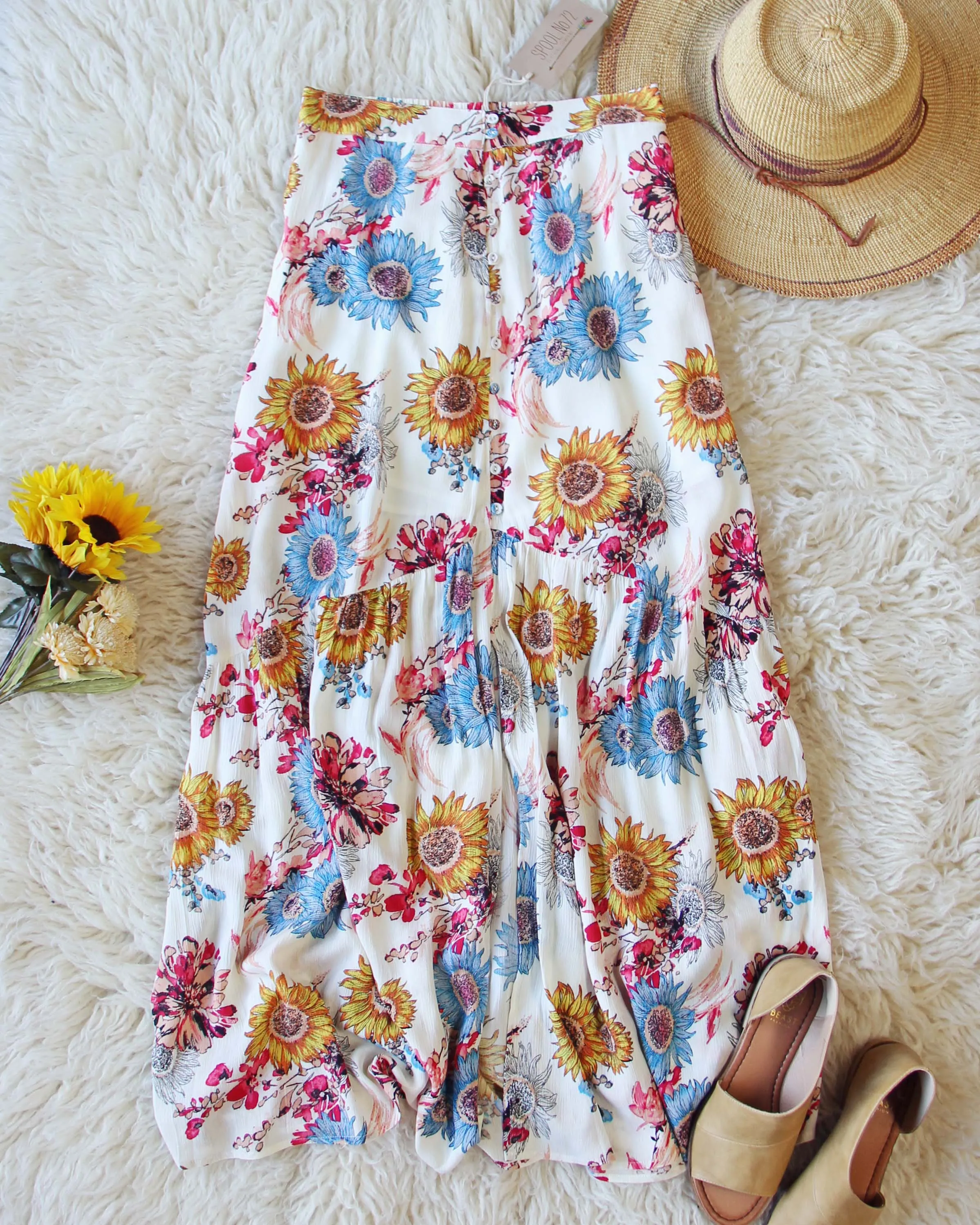 Sunflower Maxi Skirt
