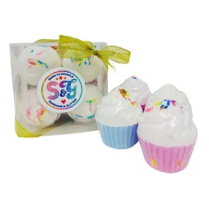 Sunshine & Glitter Cupcakes Bath Bomb Gift Set (4pc)