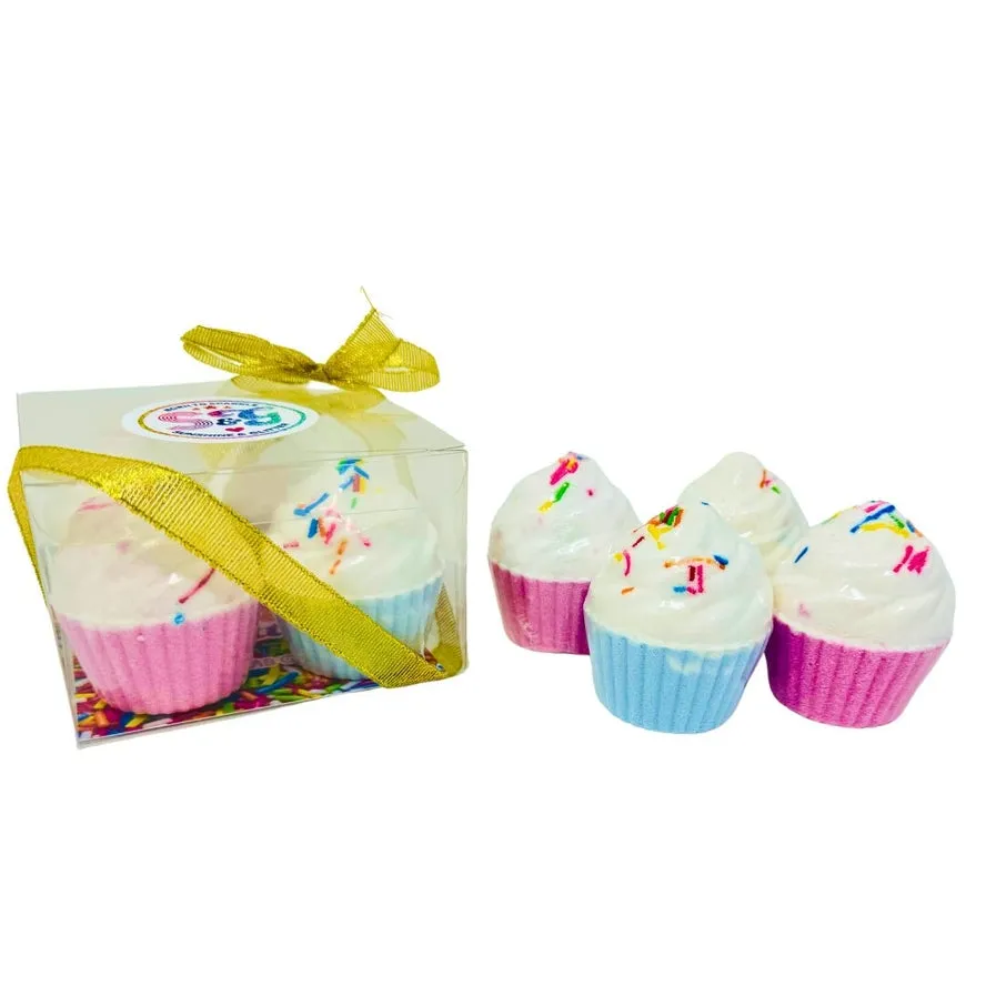 Sunshine & Glitter Cupcakes Bath Bomb Gift Set (4pc)