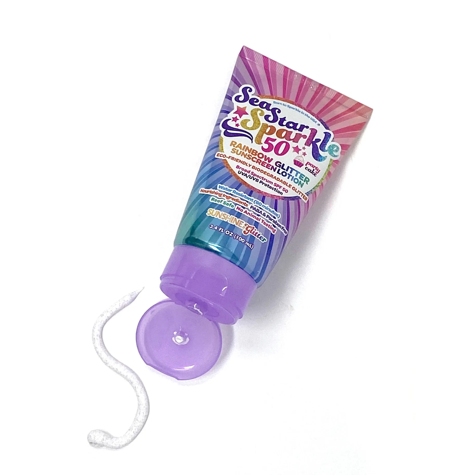 Sunshine & Glitter Rainbow Party Cake Travel Ready Gift Set