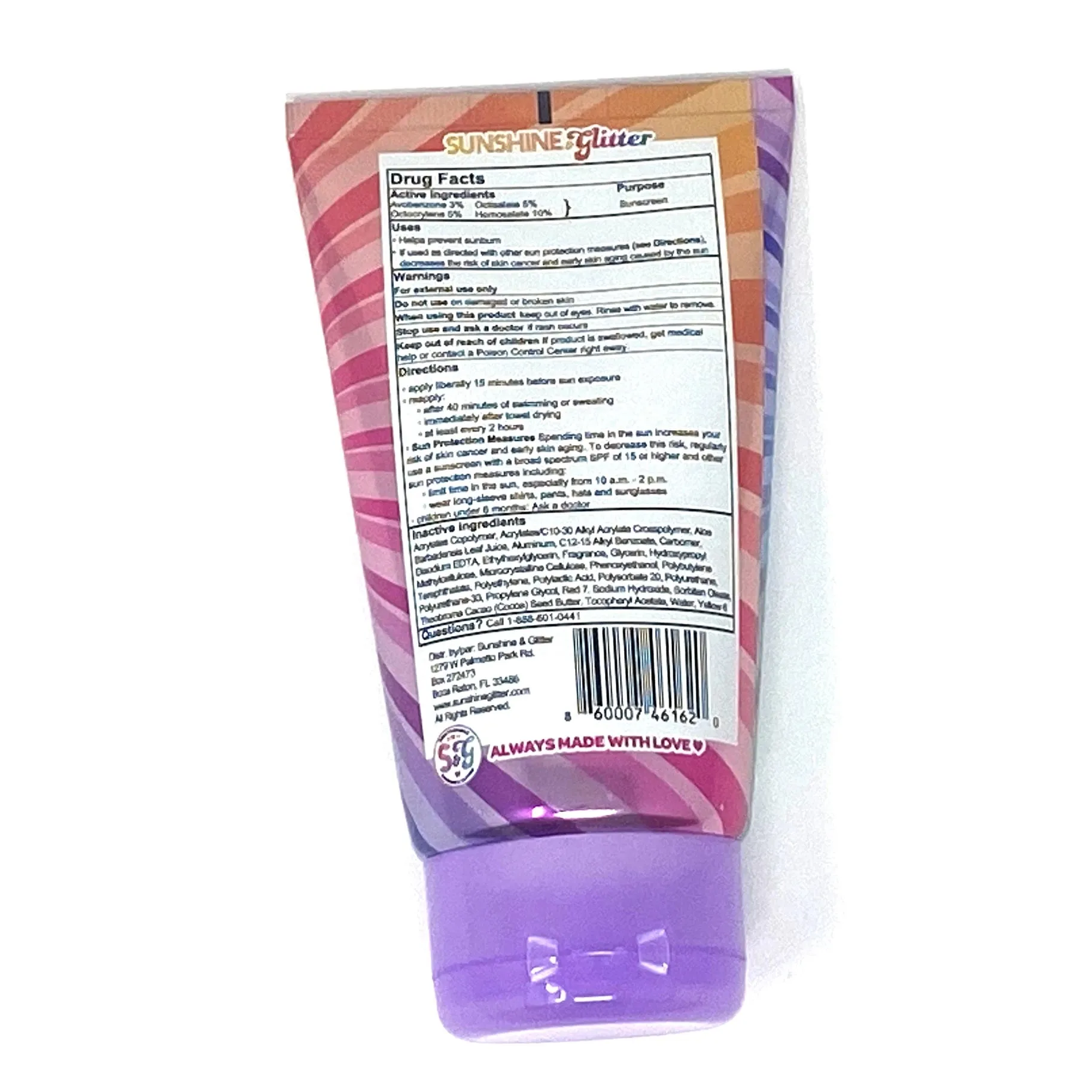Sunshine & Glitter Rainbow Party Cake Travel Ready Gift Set