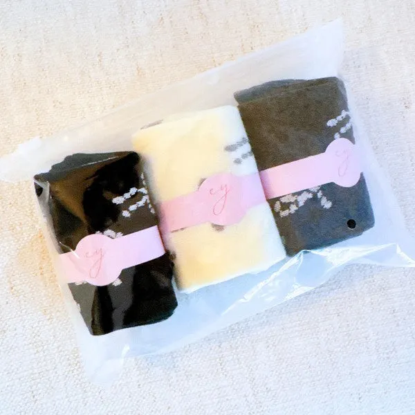 Sweet Bow Pattern Socks Set – Cute & Comfortable Everyday StyleSet Of 3