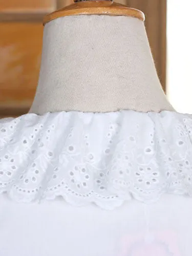 Sweet Lolita Blouse White Cotton Short Sleeve Lolita Shirt