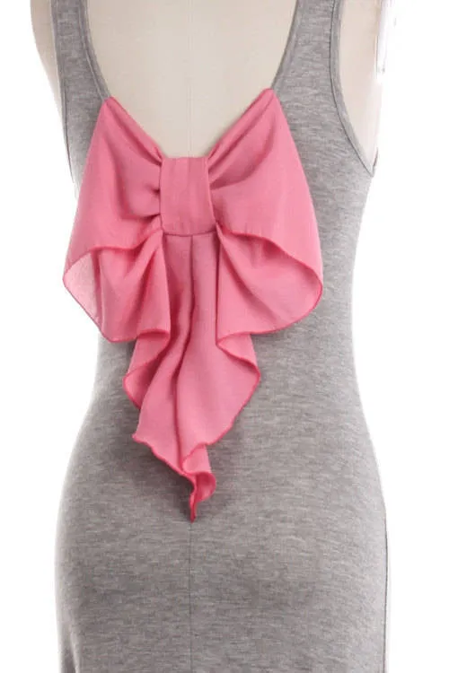 T Shirt Maxi dress with Bow