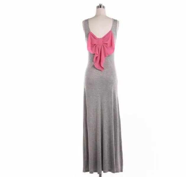 T Shirt Maxi dress with Bow