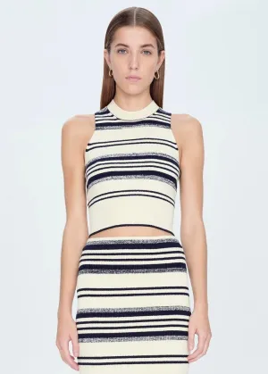 Tatyana Crewneck Top (Midnight Stripe)