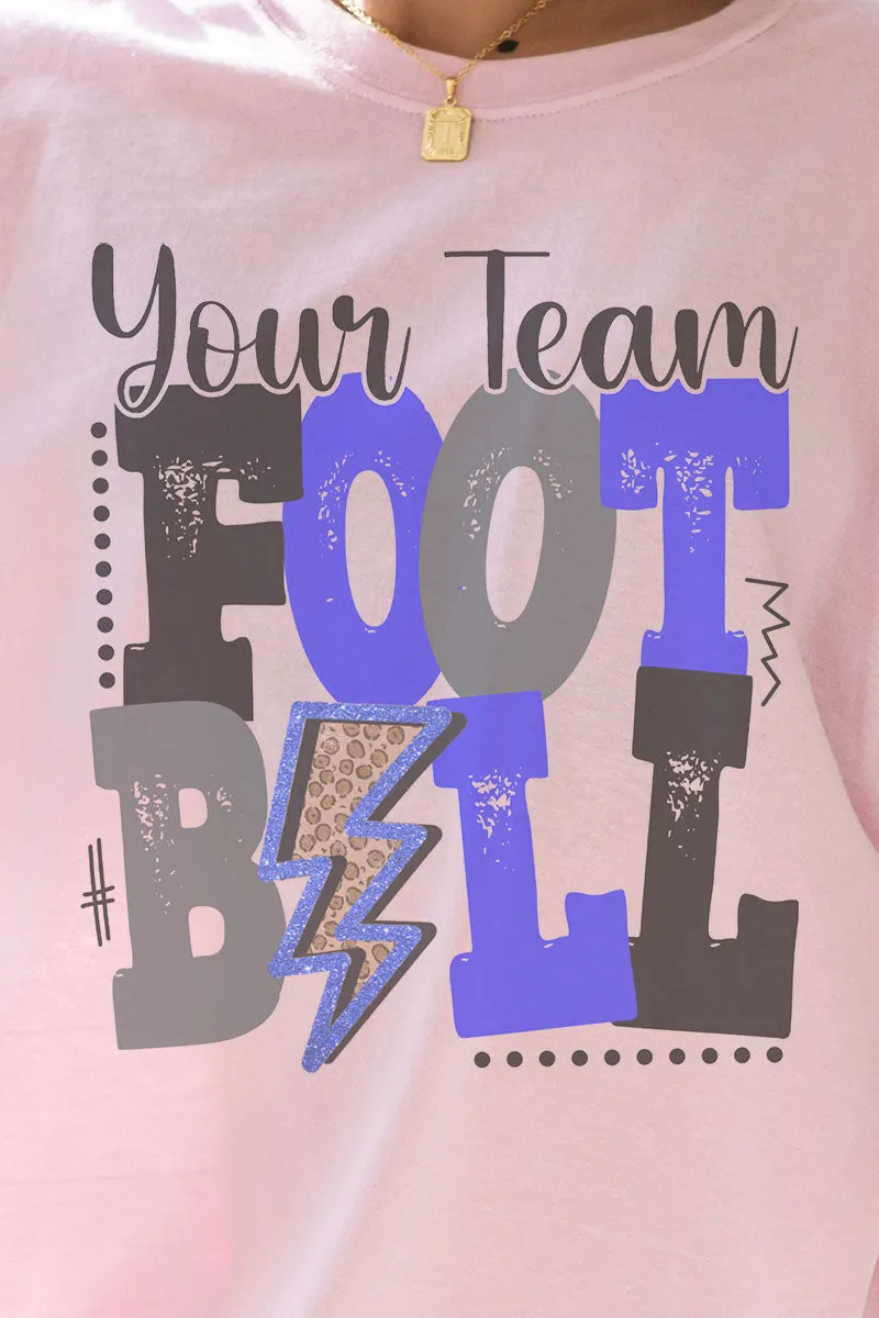 Team Name Football Royal & Black Dri-Power 50/50 Tee