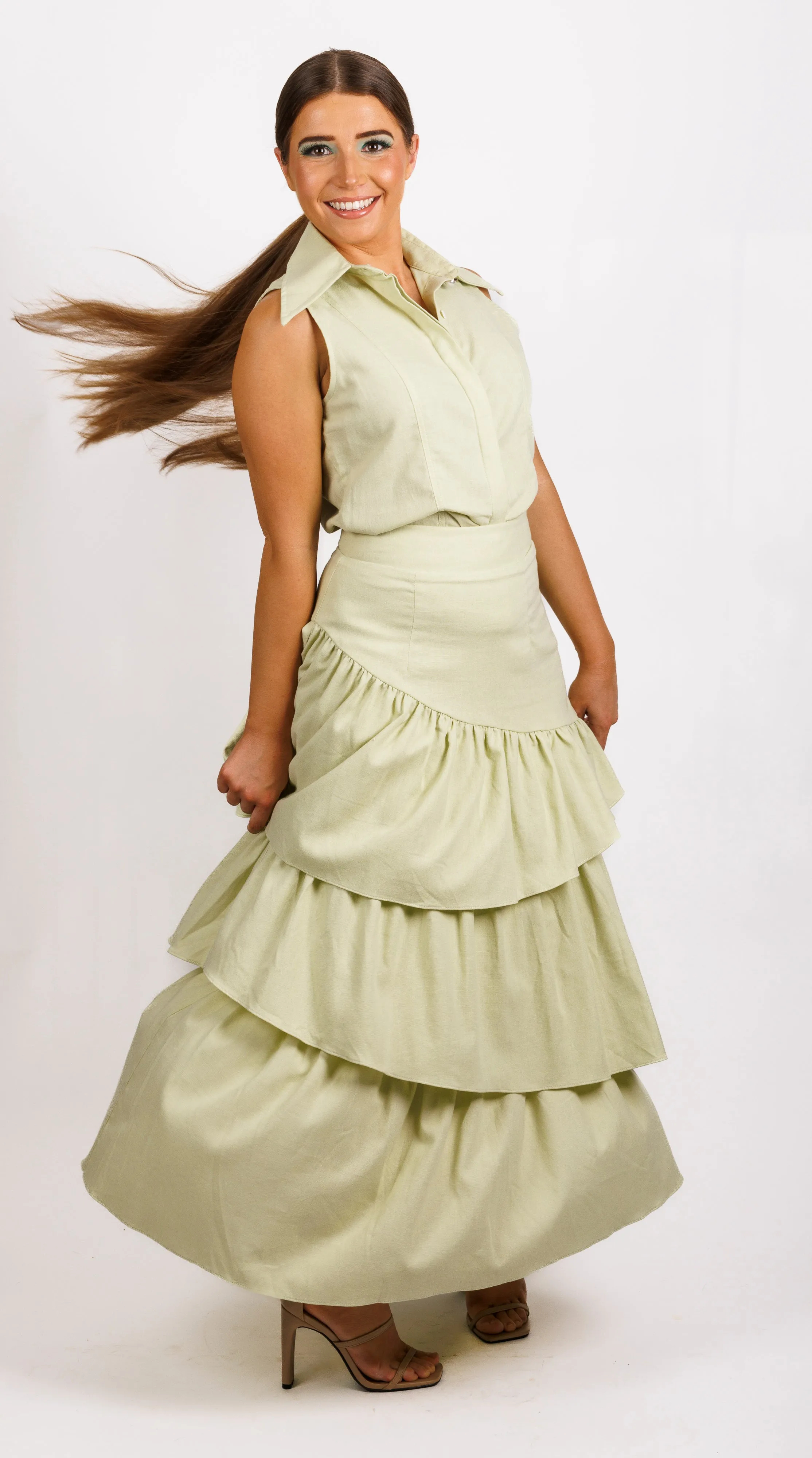 Teneriffe Sleeveless Shirt - Pistachio