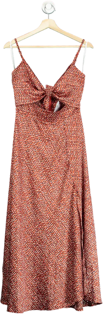 Tenki Red Polka Dot Maxi Dress UK 10