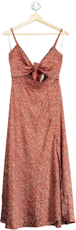 Tenki Red Polka Dot Maxi Dress UK 10