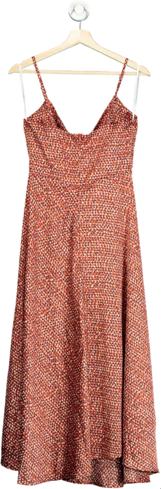 Tenki Red Polka Dot Maxi Dress UK 10