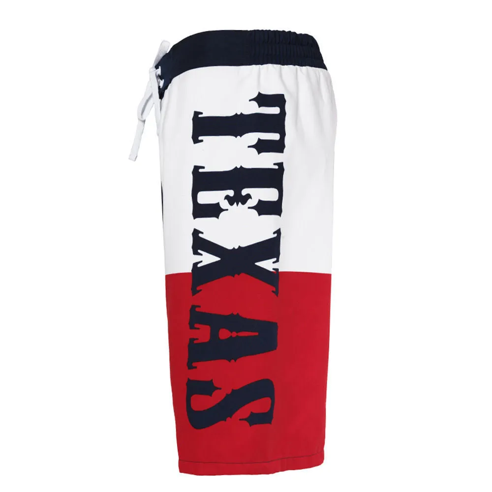 Texas Flag Lone Star State Men's Board Shorts Swim Trunks