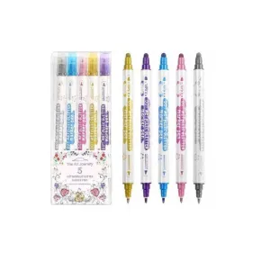 The Art Journey 5pc Dot Metallic Glitter Maker Pen ART006