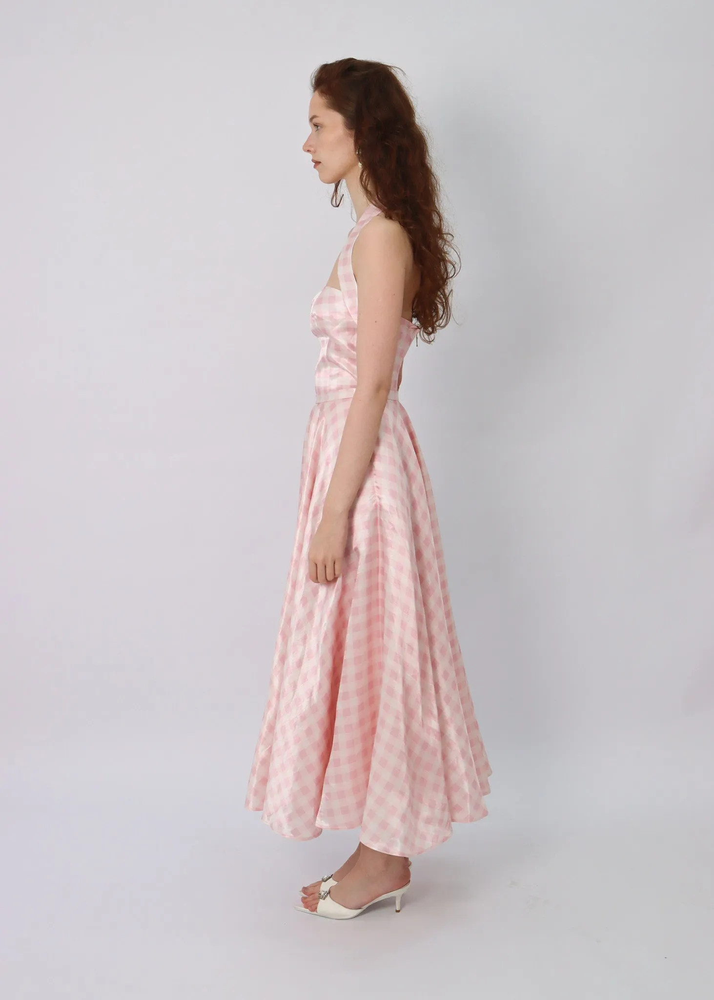 The Ballroom Skirt in Pink Gingham
