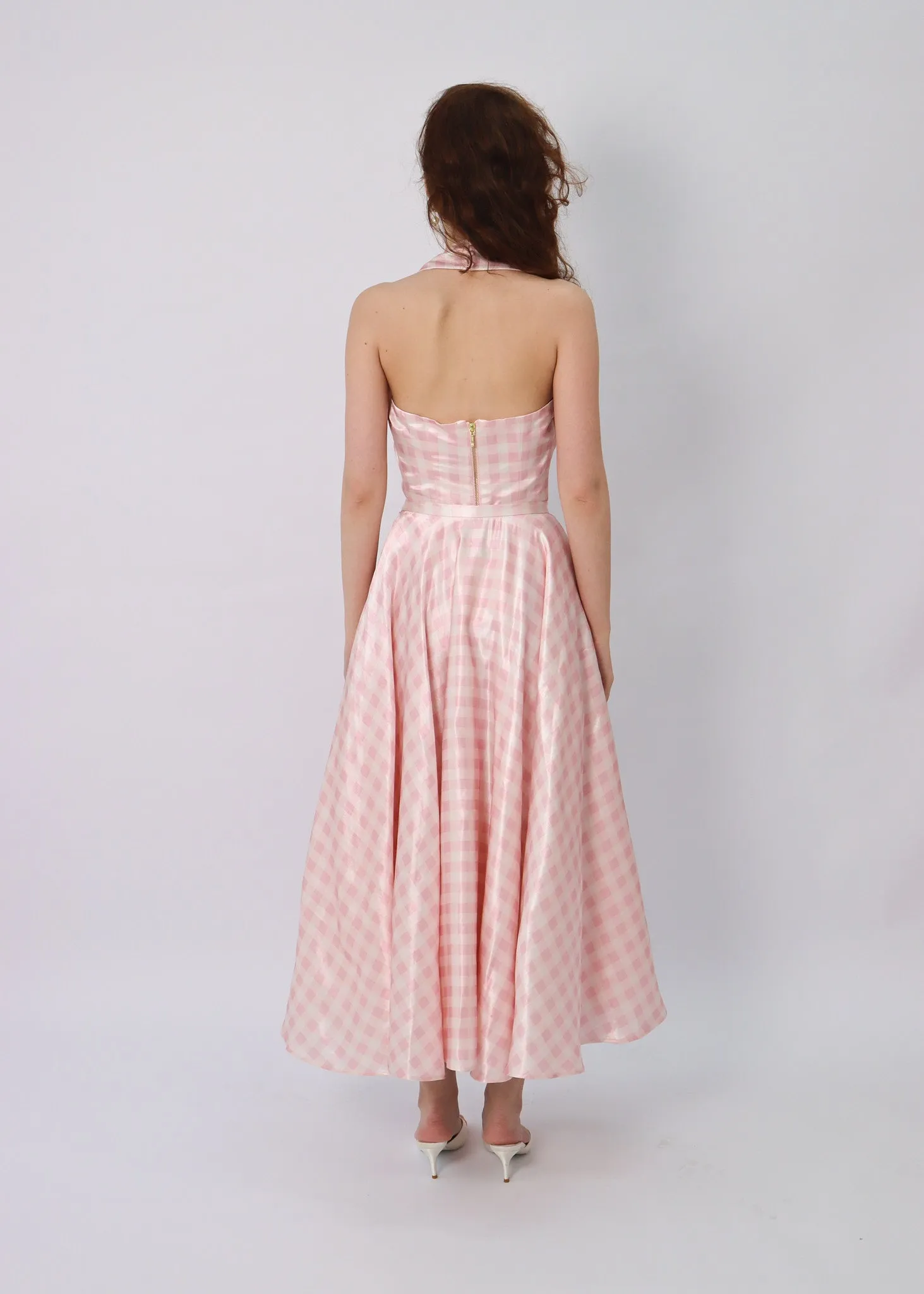 The Ballroom Skirt in Pink Gingham