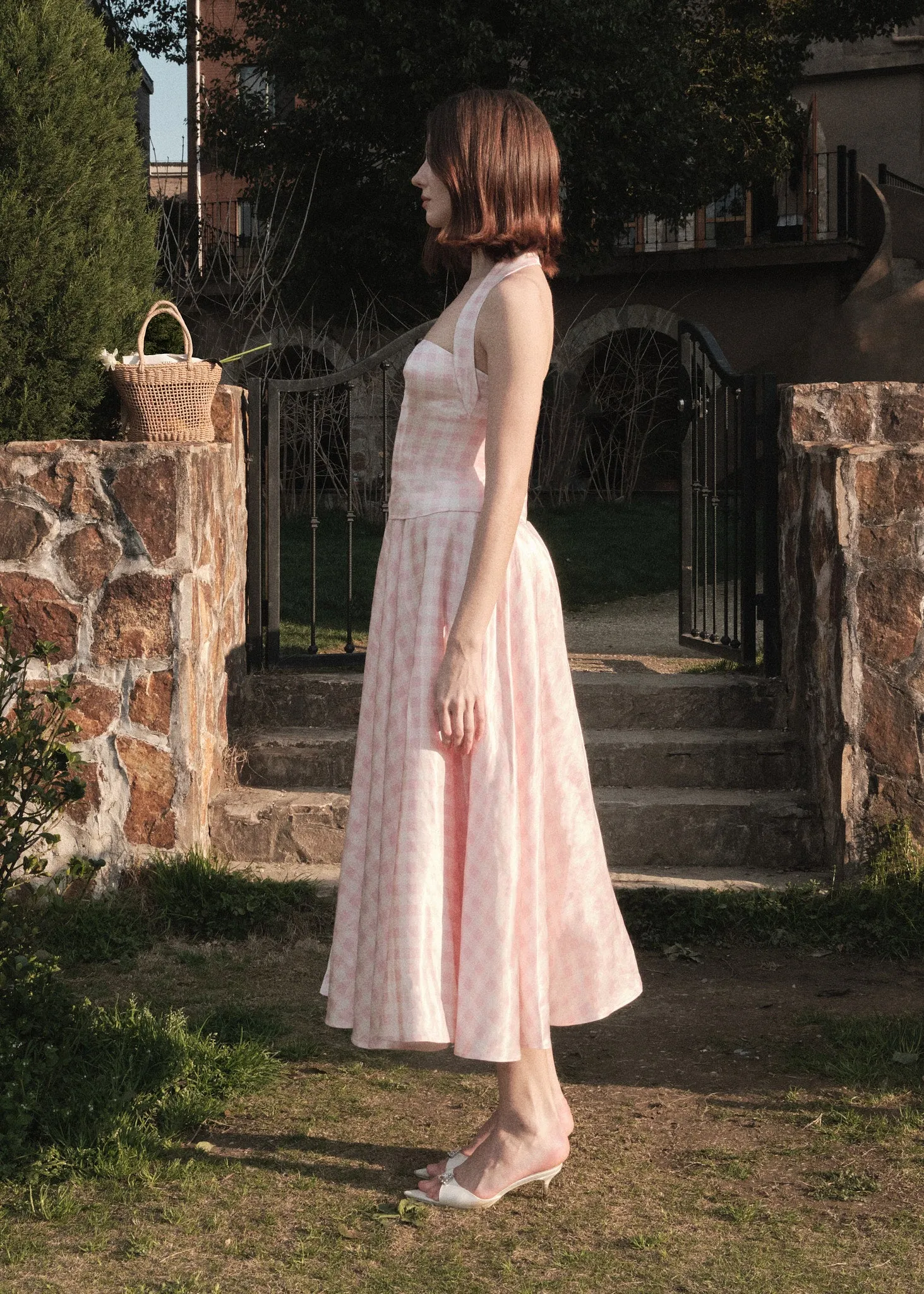The Ballroom Skirt in Pink Gingham