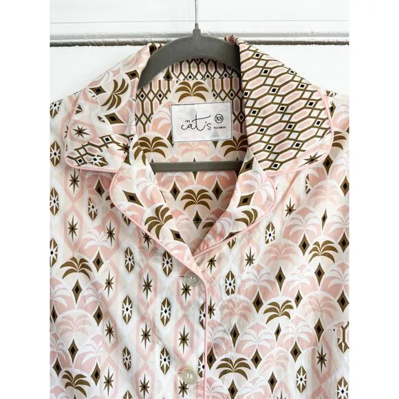 THE CAT’S PAJAMAS CABO LUXE PIMA LONG SLEEVED PAJAMA TOP