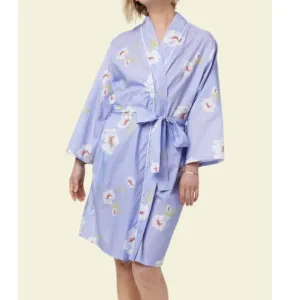 The Cats Pajamas Size M/L Isabella Luxe Pima Kimono Robe