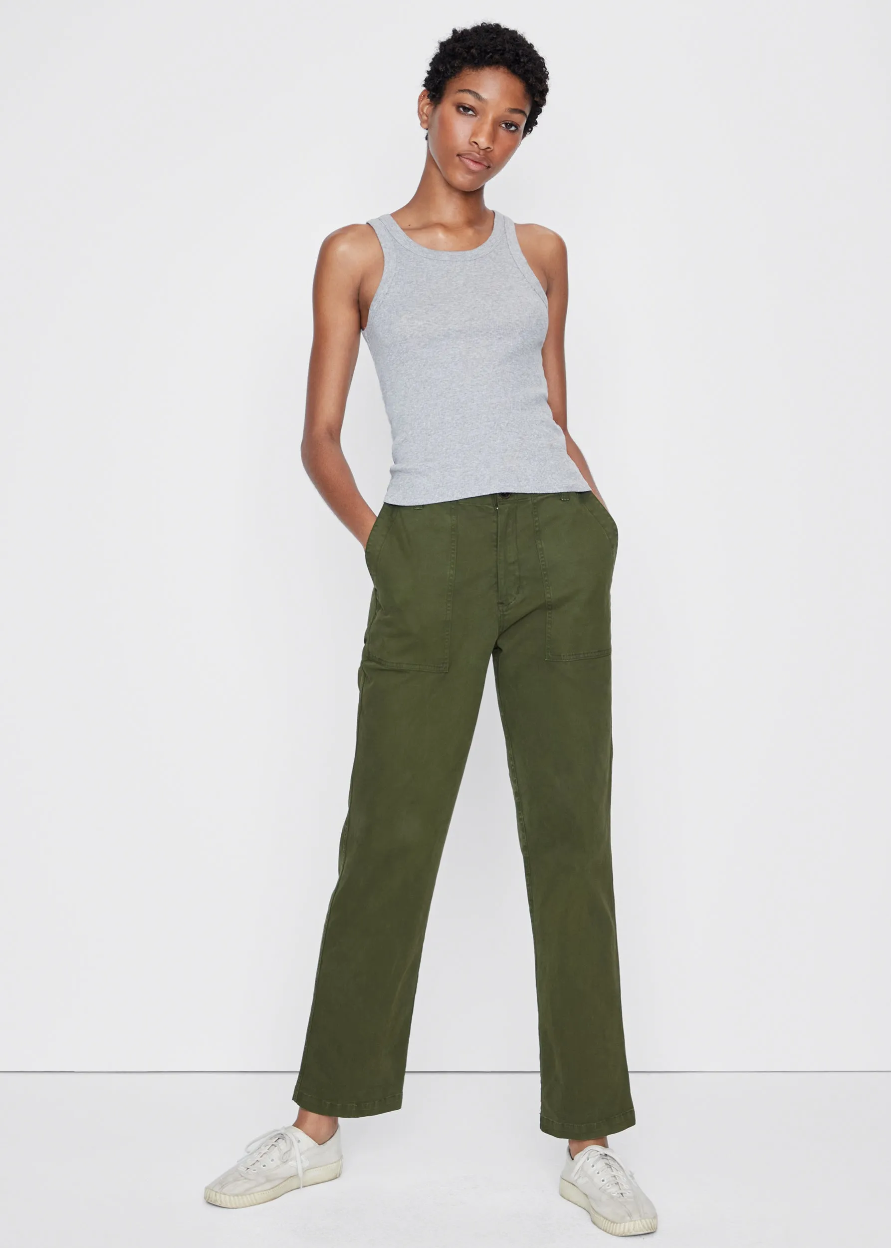 The Ribbed Lenny - Heather Grey