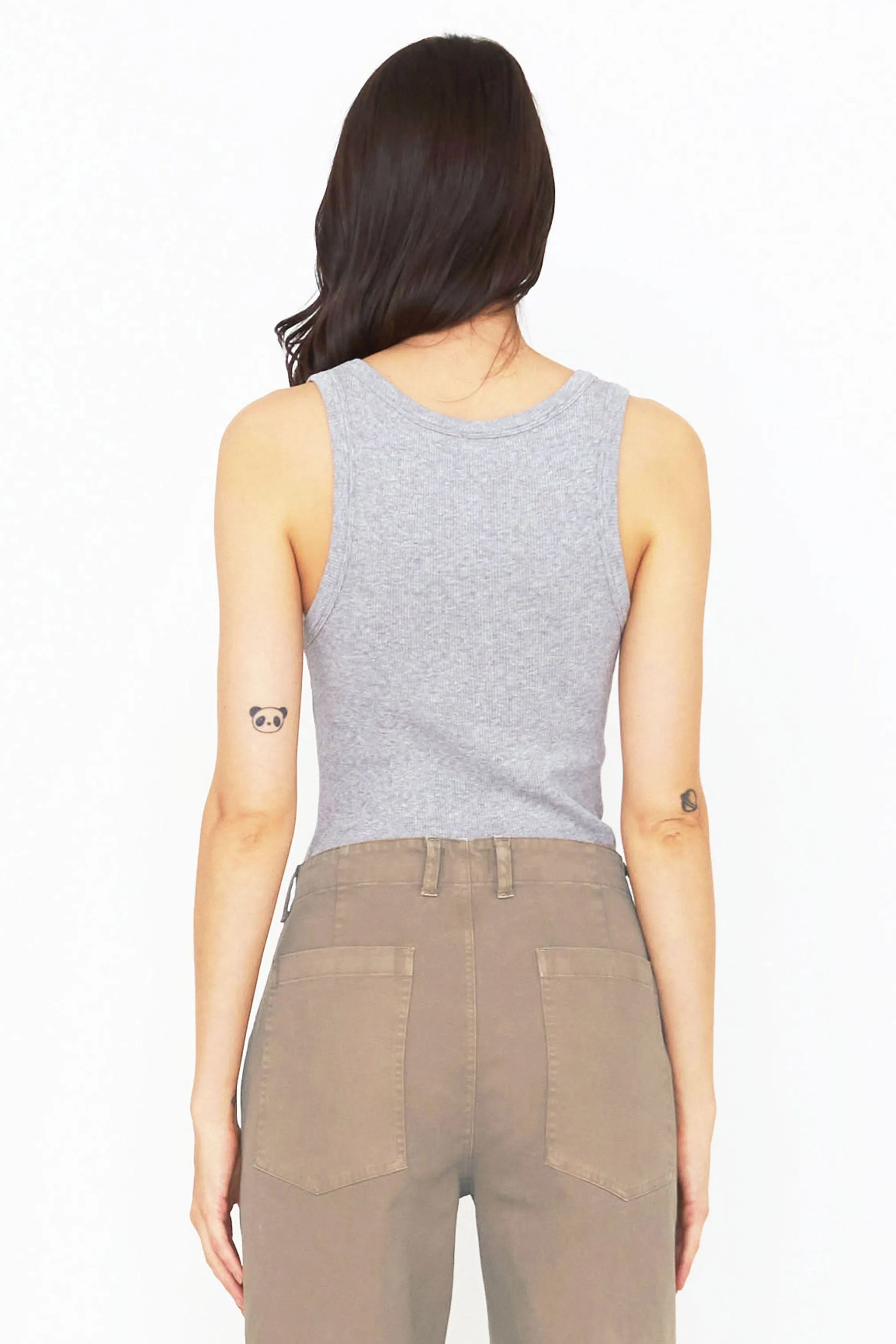 The Ribbed Lenny - Heather Grey