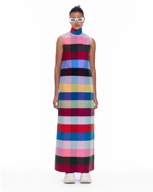The Sleeveless Turtle Neck Dress : Plaid