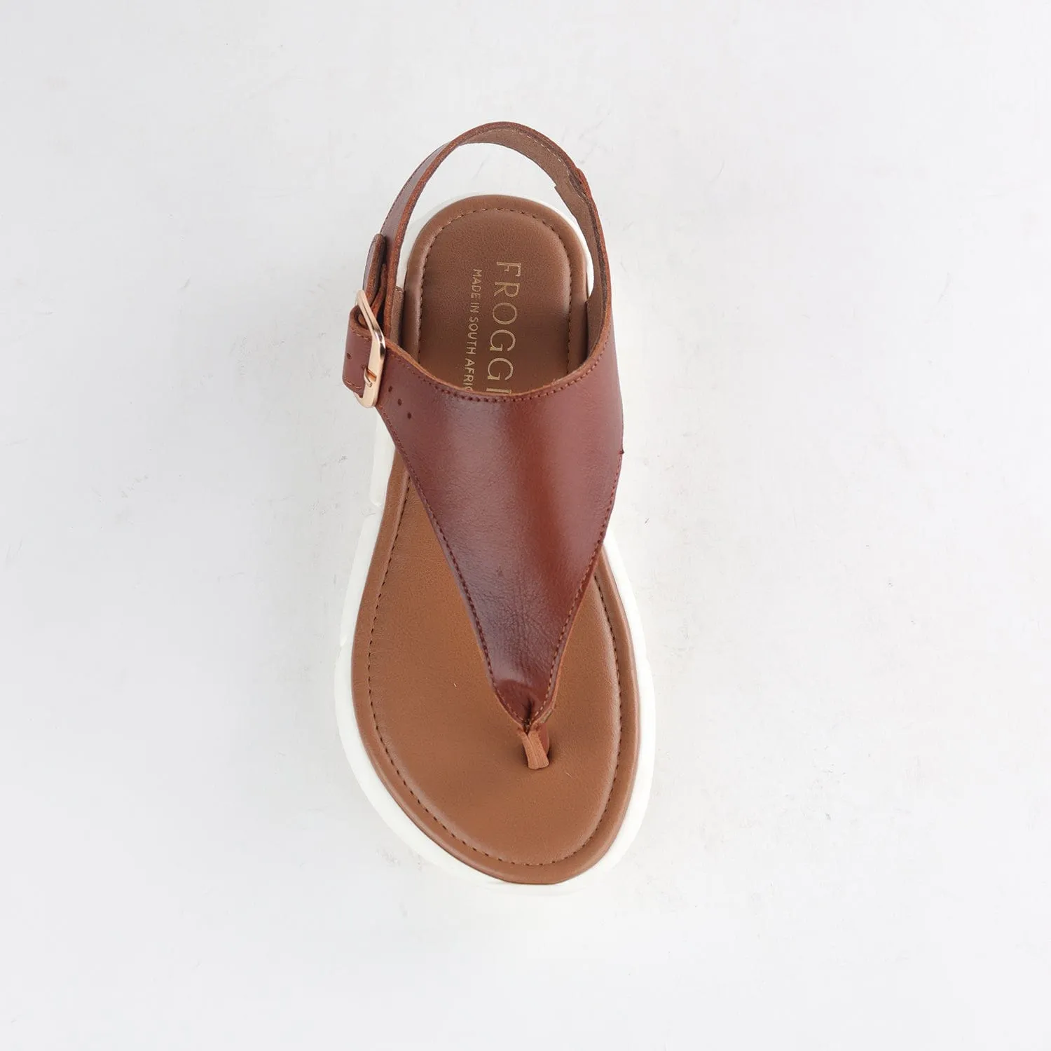 Thong Sandal in chestnut - 12709