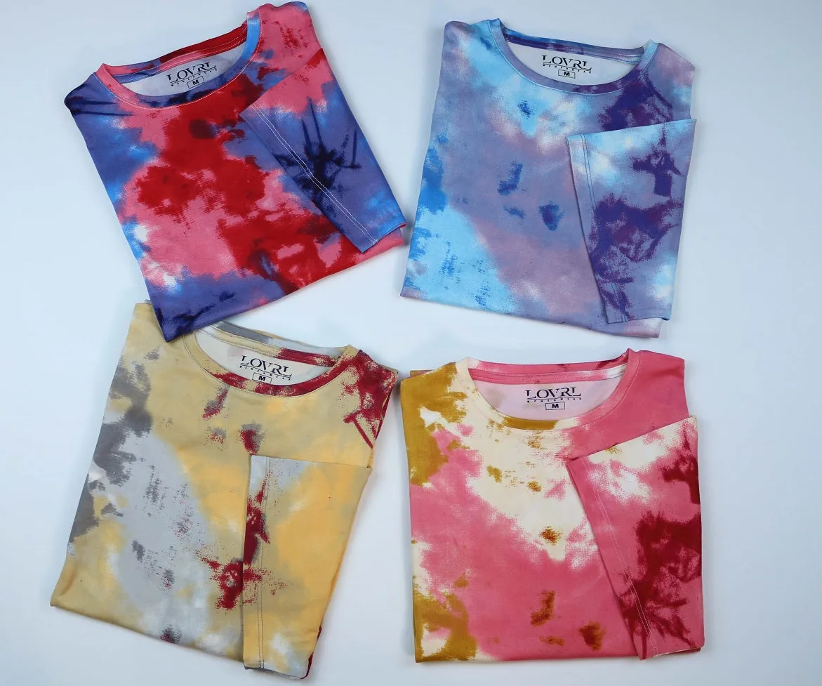 Tiered T-shirt Dress Pyjama (Colorful Pattern) PN:50035 Lovrl