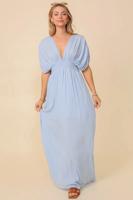 TIMING Junior's Summer Spring Vacation Maxi Sundress Lined