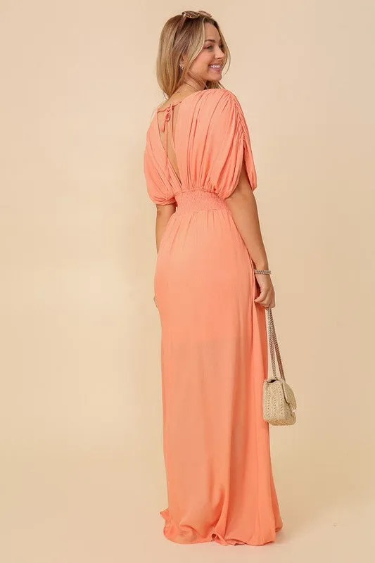 TIMING Junior's Summer Spring Vacation Maxi Sundress Lined