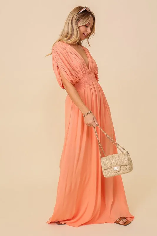 TIMING Junior's Summer Spring Vacation Maxi Sundress Lined
