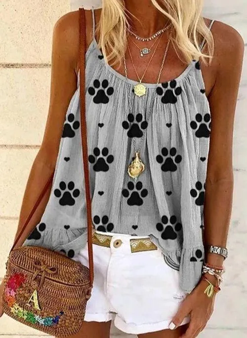 TK10100 Color Block Casual Camisole Neckline Sleeveless Blouses