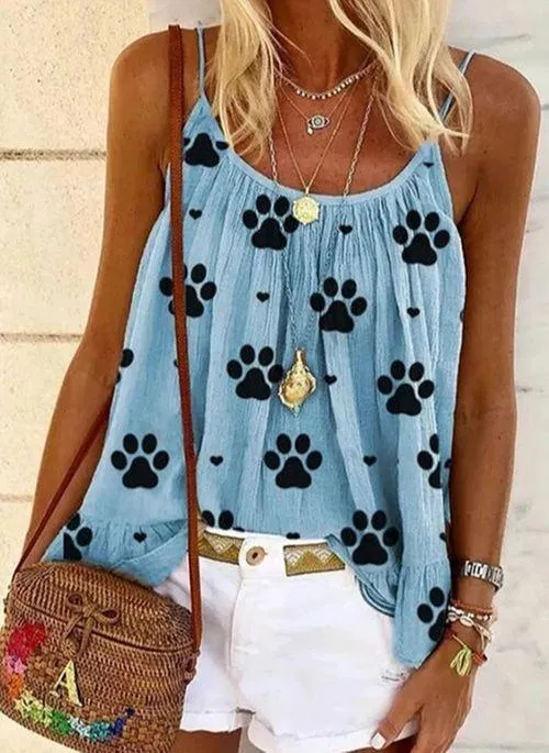 TK10100 Color Block Casual Camisole Neckline Sleeveless Blouses