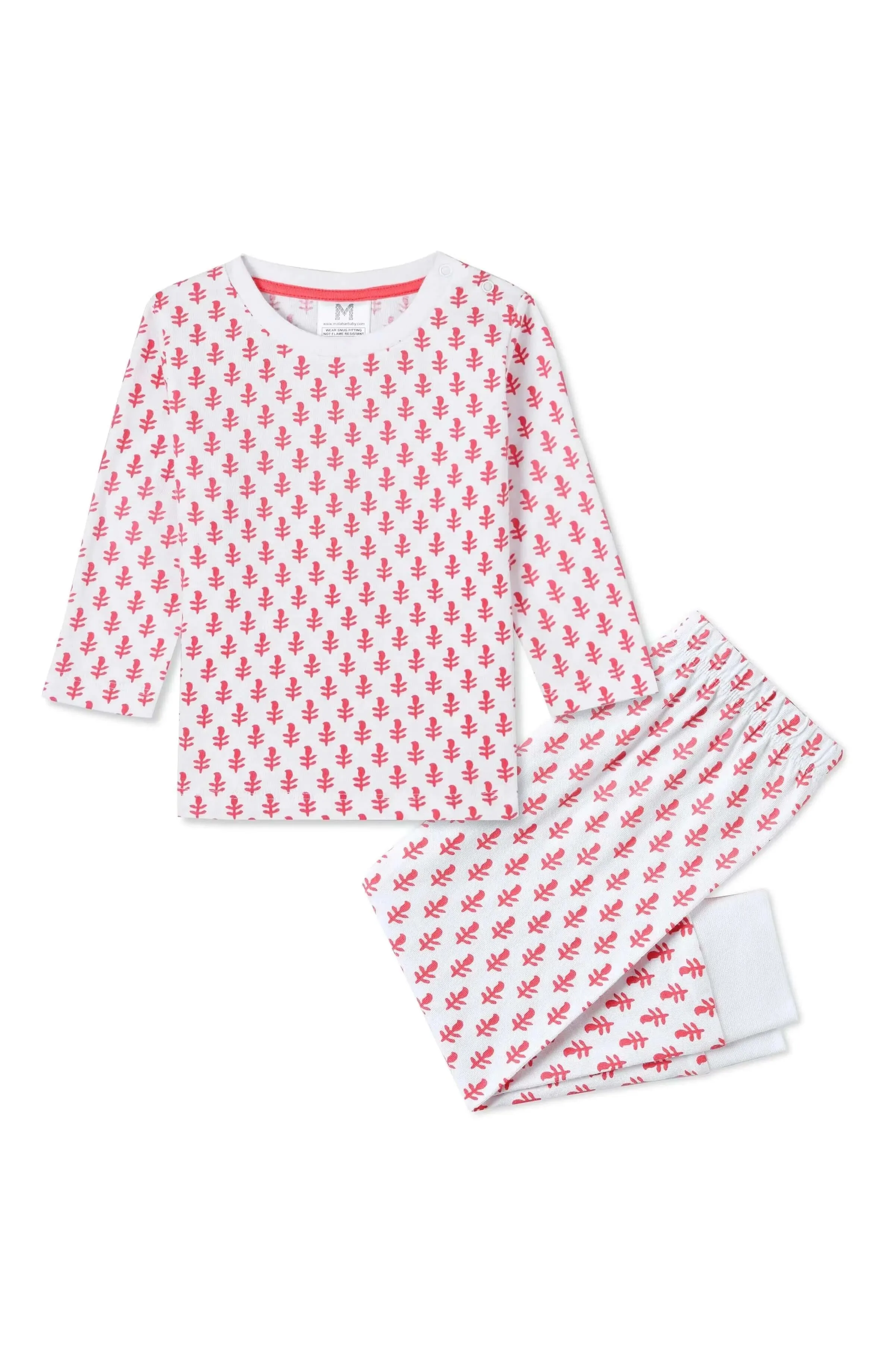 Toddler & Big Kid Organic Cotton Pajamas in Pink City
