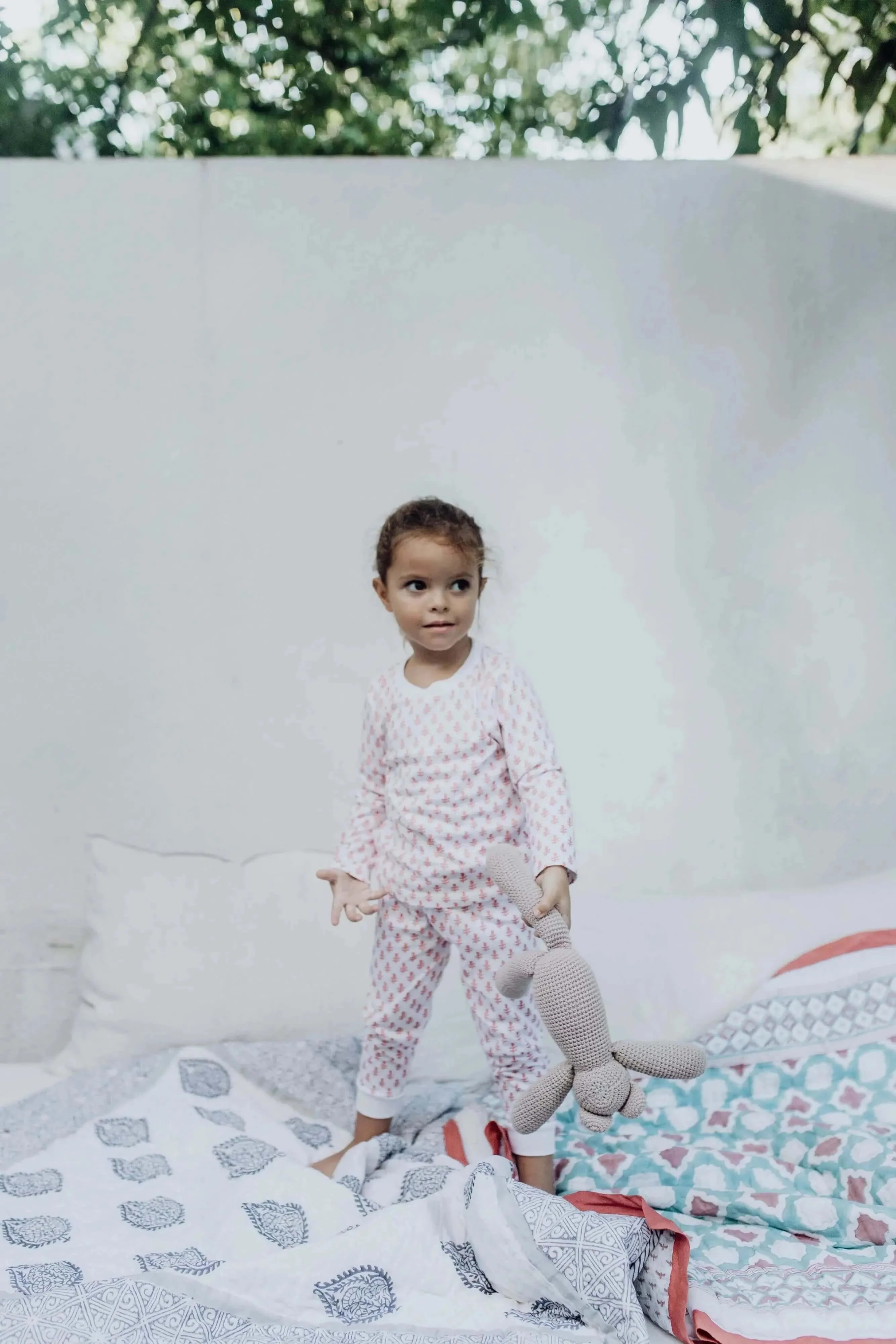 Toddler & Big Kid Organic Cotton Pajamas in Pink City