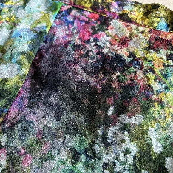 Topshop Blurry Watercolor Floral Maxi Skirt ASO Miranda Kerr