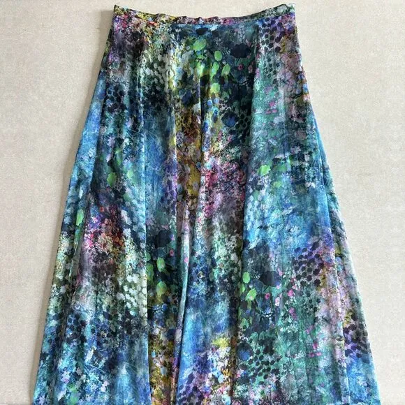 Topshop Blurry Watercolor Floral Maxi Skirt ASO Miranda Kerr