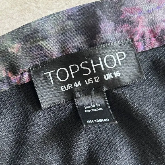 Topshop Blurry Watercolor Floral Maxi Skirt ASO Miranda Kerr