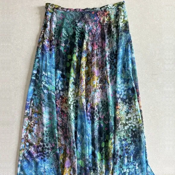 Topshop Blurry Watercolor Floral Maxi Skirt ASO Miranda Kerr