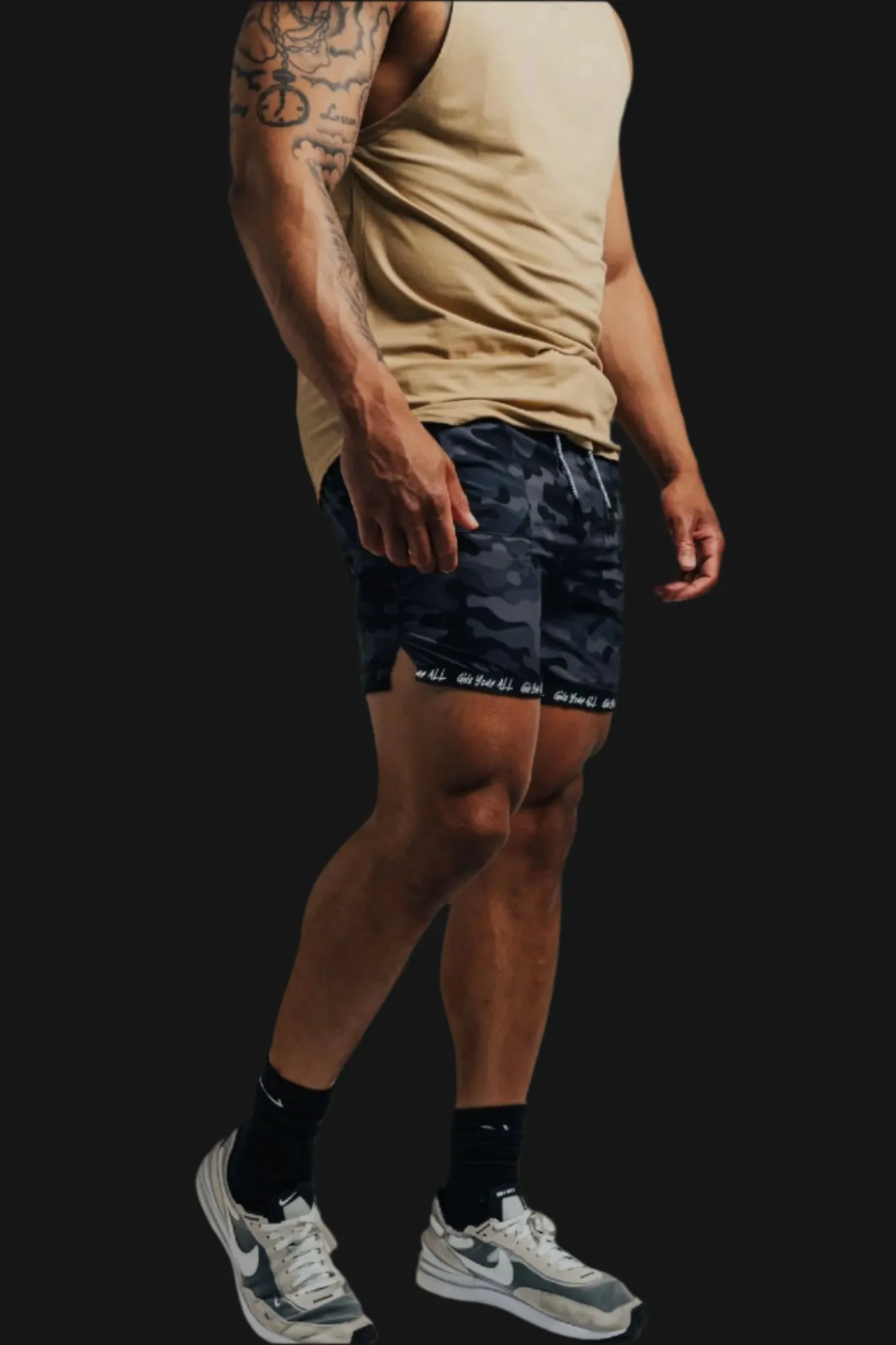 Total War Ai1 “Give Your All” Short - Black Camo