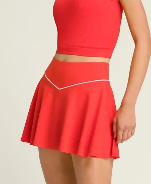 Tour Perforated Skirt - Infrared