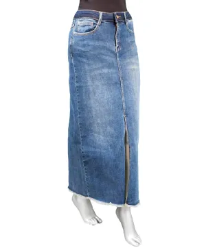 Tribal - Maxi Denim Skirt