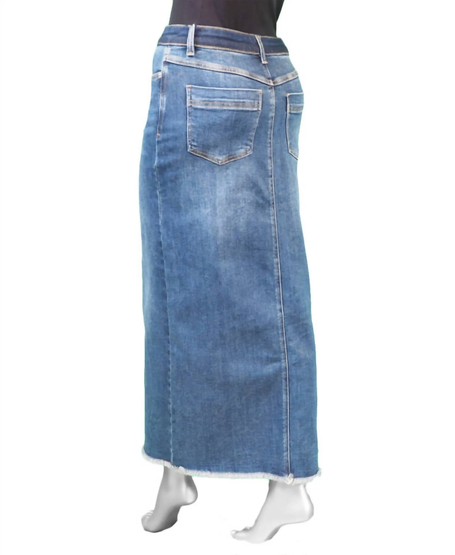 Tribal - Maxi Denim Skirt