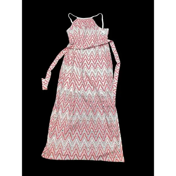 Trina Turk Knit Maxi Halter Dress Size 12 New Summer. Vacation, Tropical  Cruise