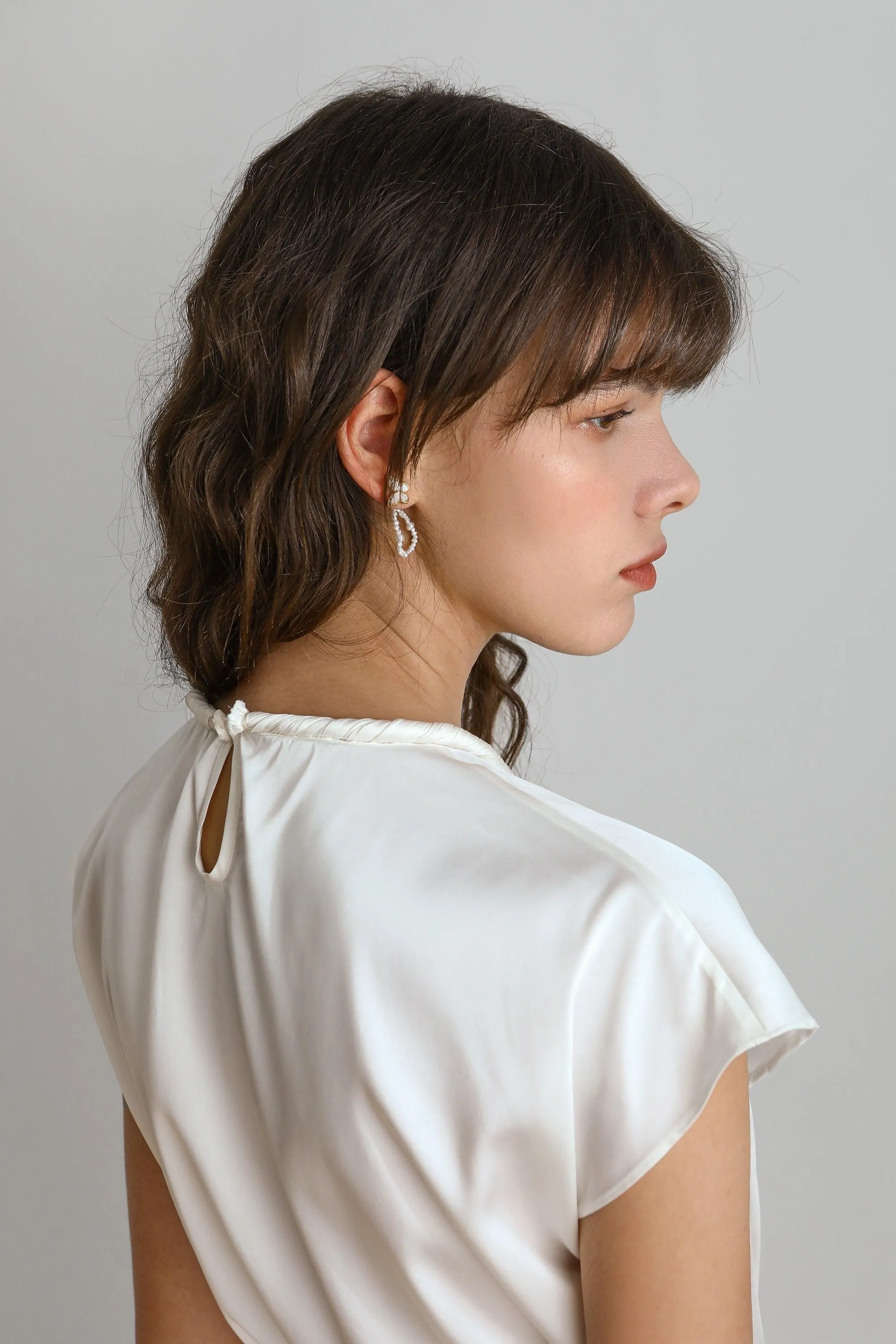 Twirl Acetate Satin Top