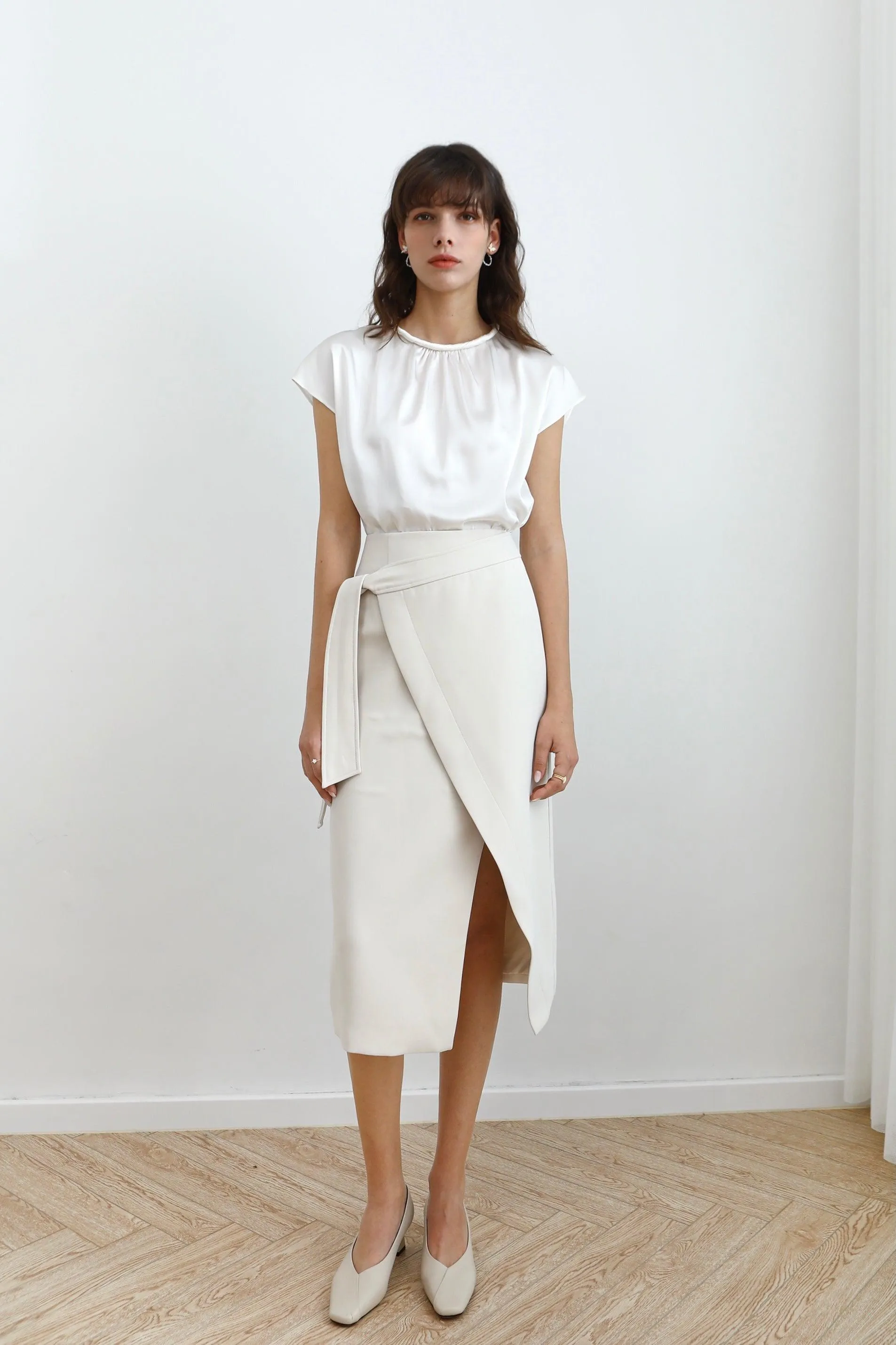 Twirl Acetate Satin Top