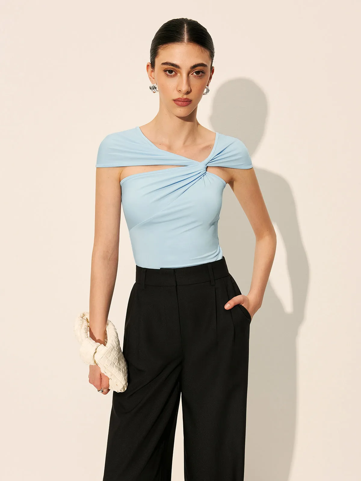 Twist Detail Asymmetrical Top