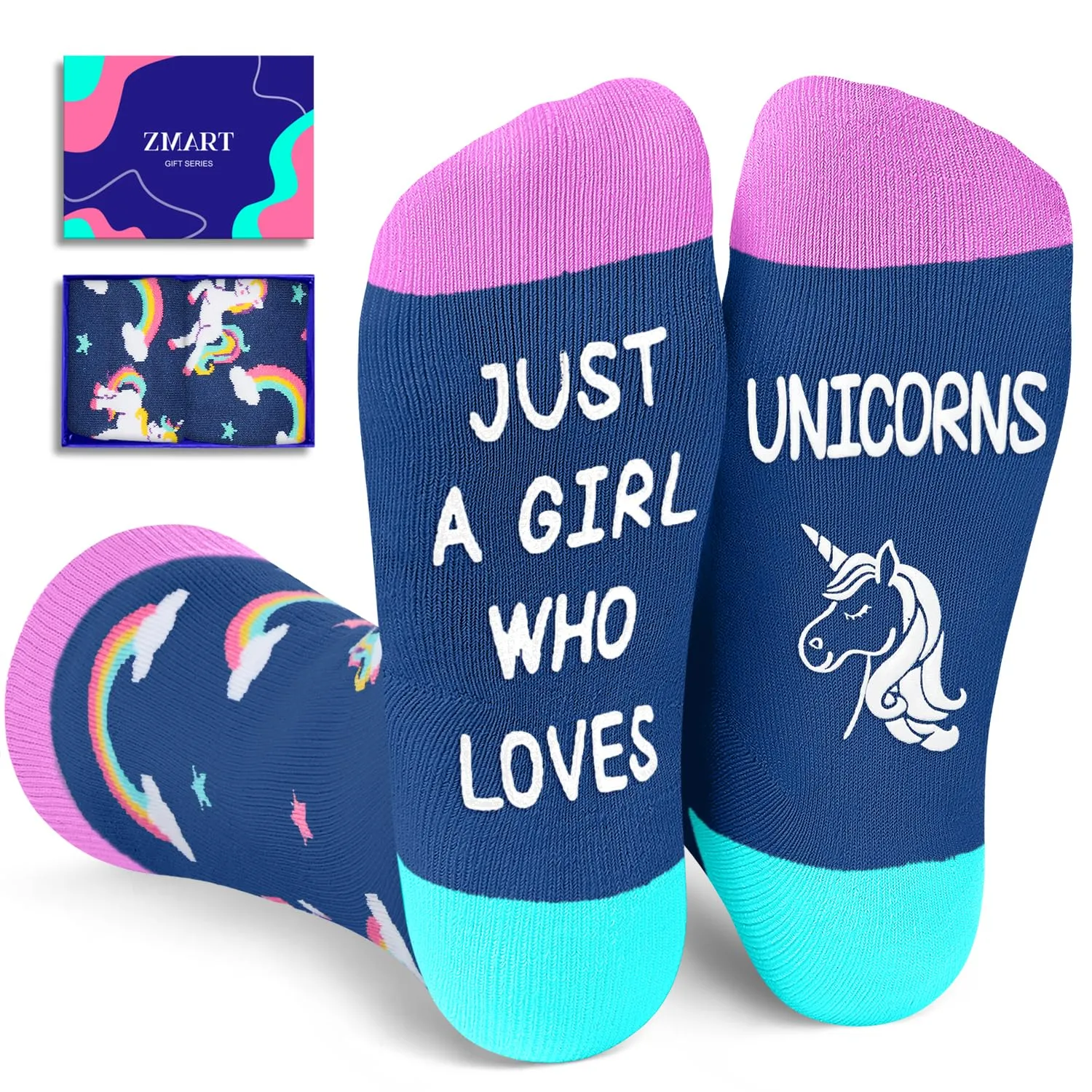 Unicorn Gifts for Women Teen Girls - Novelty Funny Animal Socks, Unicorn Socks for Adults, Animal Gifts for Unicorn Lovers, Rainbow Gifts