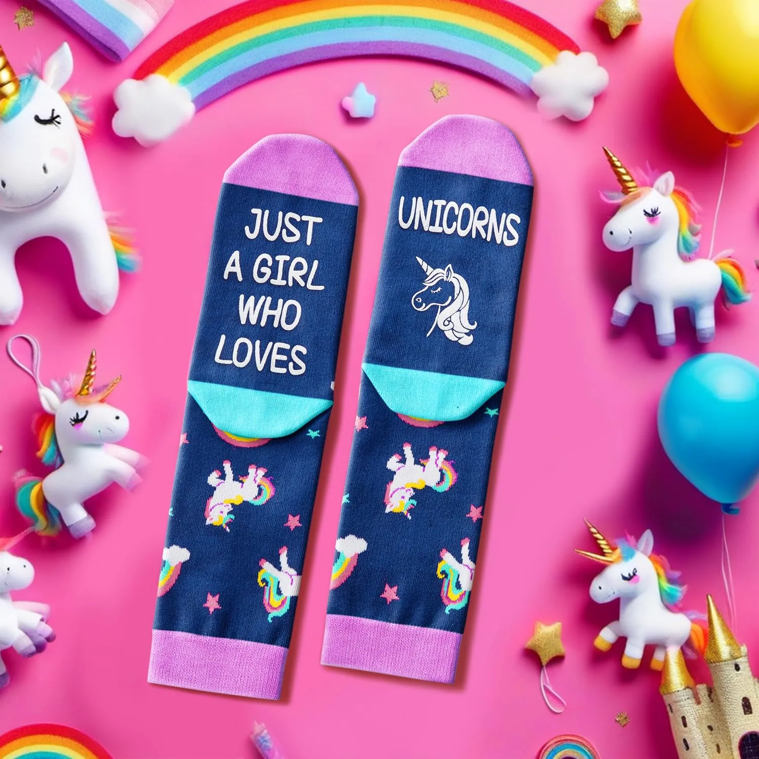 Unicorn Gifts for Women Teen Girls - Novelty Funny Animal Socks, Unicorn Socks for Adults, Animal Gifts for Unicorn Lovers, Rainbow Gifts