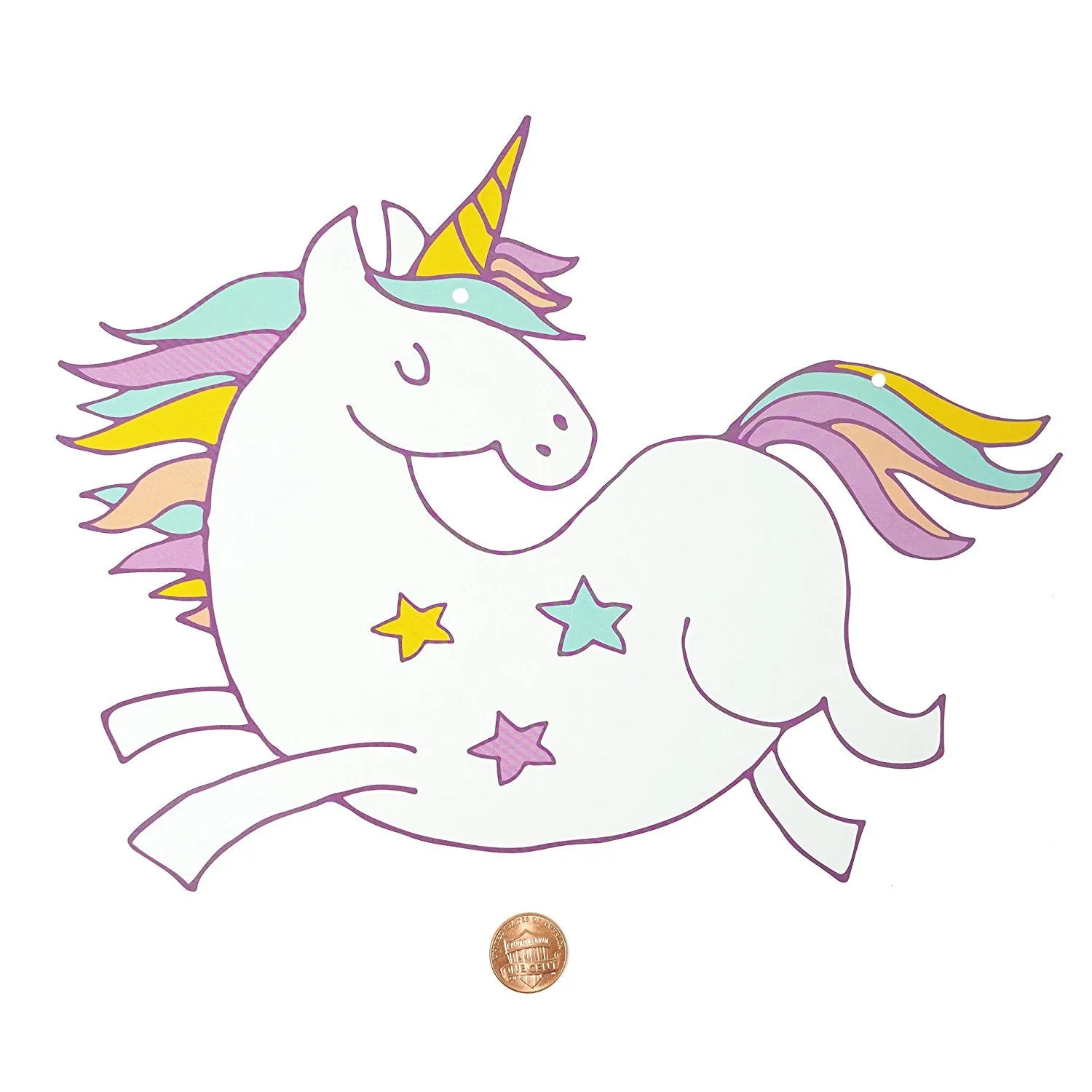 Unicorn Rainbow Gold Glitter Happy Birthday Banner Birthday Party Decoration